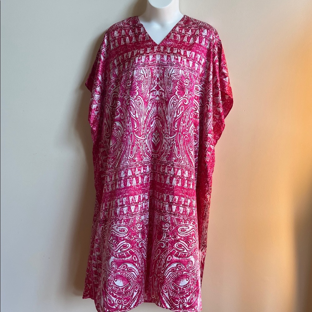Winlar Mrs Roper Elegant Pink Paisley Kaftan